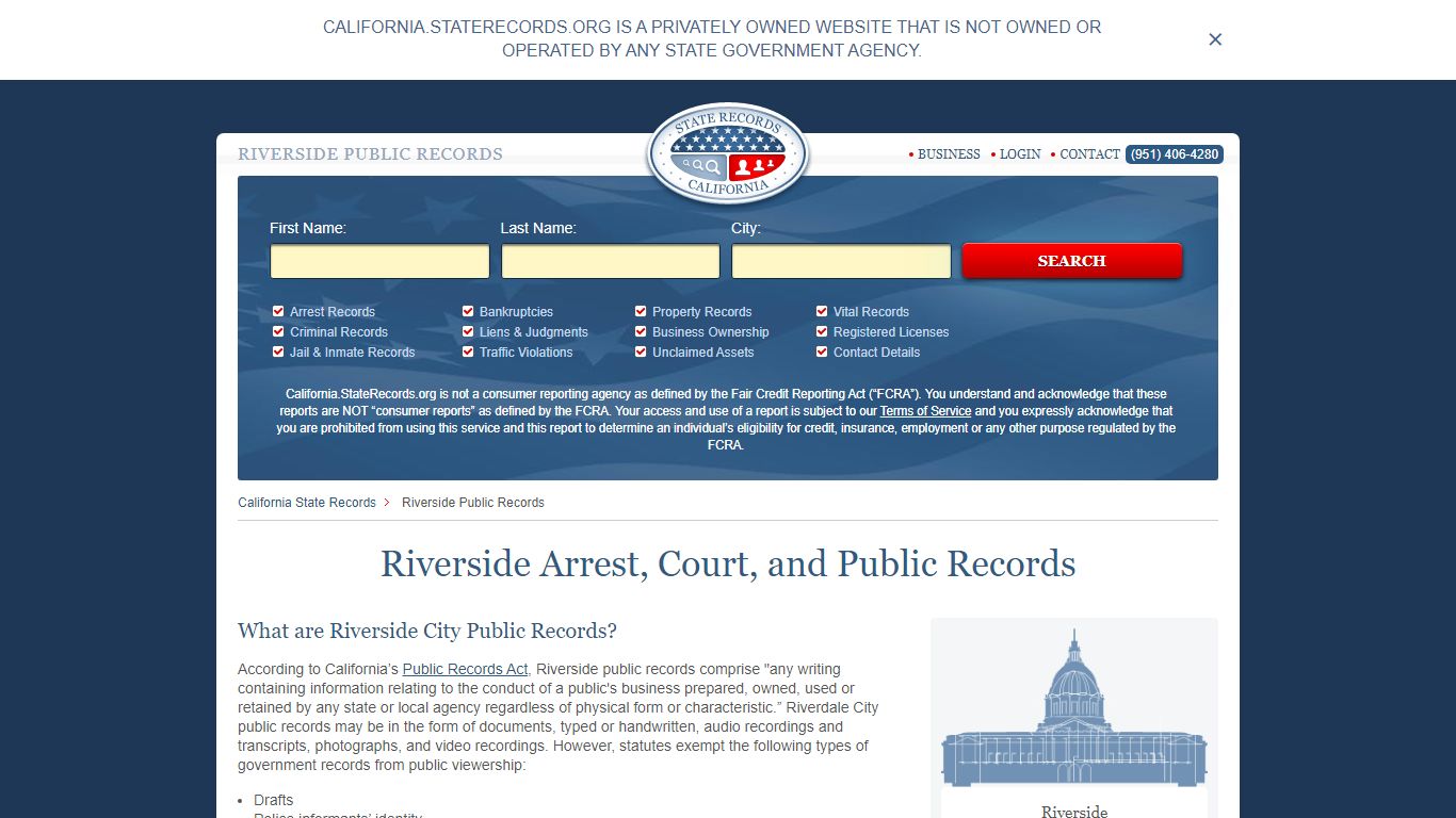 Riverside Arrest and Public Records | California ...