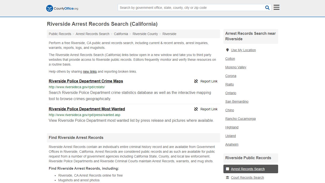 Arrest Records Search - Riverside, CA (Arrests & Mugshots)